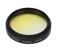 Yctze Filtro Graduado de 37 Mm Lente Graduada Amarilla Color Gradual Aleación de Aluminio Textura Moleteada Compatible con Lentes de Cámara de 37 Mm para Escenas de Otoño Fotografía de