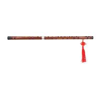 Yctze Flauta de bambú China, Instrumento Musical Tradicional, Flauta Exterior Pulida Espejo con Múltiples Afinaciones, Interfaz de Latón Inserto de Resina Negra, Ideal para Principiantes e Intérpretes