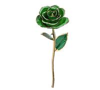 Yctze Flor Artificial Auténtica Forever Chapada en Oro de 24 Quilates con Hojas y Decoraciones Artesanales Atemporales, Día de San Valentín, Día de la Madre, Bodas y Mucho más.