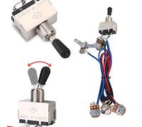 Yctze Guitar W Harn Kit 2V2T 500K Pots Interruptor de 3 Vías - Bass W Harn Mejorado para un Mejor Rendimiento - Fácil Instalación para Reconocimiento de Algoritmo A9