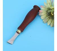 Yctze Herramienta para Arrugar Cuero con Hoja de Acero Inoxidable y de Madera - Herramienta para Manualidades en Cuero para Marcar, Decorar y Terminar Bordes - Ideal para Cinturones, Carteras