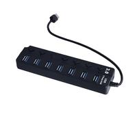 Yctze Hub USB C Compacto de 7 Puertos con Individual - Eficiente Concentrador de Datos USB Splitter para Portátiles, PC y Dispositivos Móviles - Dongle C 7 en 1 Conectividad