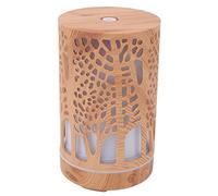 Yctze Humidificador de con Control Remoto y 7 Colores LED, Elegante Difusor de Aceite Esencial de Grano de Madera para el Hogar y la Oficina - 200 Ml de Capacidad (Enchufe de la UE)