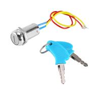 Yctze Interruptor de Encendido con Llaves, Cerradura Metálica de 2 | Construcción Metálica, Candado para Bicicleta Eléctrica, para Scooters, Bicicletas y Ciclomotores, Cable de 20 Cm, Dos