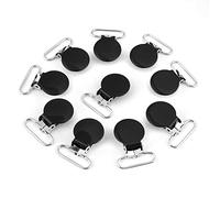 Yctze Juego de 10 Piezas de Clips Redondos para Tirantes de 25 Mm, Clips Duraderos para Tirantes, Clip para Sujetar la Correa del Chupete, Ideal para Suministros de Manualidades