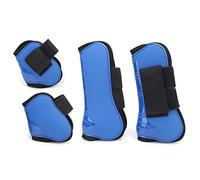 Yctze Juego de 4 Botas para Tendón de Caballo - Botas Protectoras para Tendón y Menudillo de Concha de PU para Saltar y Montar - Protección para Patas de Caballo Que Absorbe los Golpes (Un Juego de