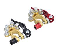 Yctze Juego de Abrazadera de Conector Negativo Positivo de 4 Vías de Liberación Rápida de Terminal de Batería de 13 Piezas con Accesorios