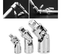 Yctze Juego de Adaptadores de Junta Universal de 3 Piezas, Espejo de Acero Pulido, Herramienta de Enchufe de /4 pulg., 3/8 pulg., /2 para Mecánicos