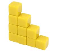 Yctze Juego de Dados para Escribir de 30 Piezas de 16 Mm Dados de Seis Caras para Enseñanza de Matemáticas, Educación y Juegos Interactivos, de Escritura Compuesta, Juego de de 16 Mm, de (Yellow)