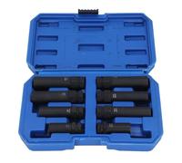 Yctze Juego de Llaves de Tuercas de Acero Cr Mo de 8 Piezas para una Extracción Eficiente del Bloqueo de las Ruedas - Kit de Herramientas de Pared Delgada para un Fácil Acceso y una Identificación