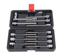 Yctze Juego de Llaves Hexagonales de 15 Piezas, Juego de Herramientas de Llave Extendida de Acero de Aleación Extradura de 3/8 Pulgadas para Reparaciones Eficientes