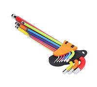 Yctze Juego de Llaves Hexagonales Multicolor de 9 Piezas - Herramientas de Brazo con Extremo de Acero para Reparación Industrial - Tamaños de 1,5 Mm a 10 Mm Duradero, Resistente Al óxido y de Diseño