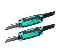 Yctze Juego de Llaves Hexagonales Plegables de 8 Pulgadas, 2 uds., para Apretar y Quitar Tornillos, Herramientas Manuales Compactas Multifunción de 5-8mm