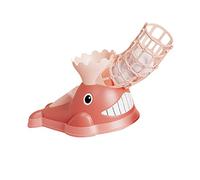 Yctze Juego de Máquina Lanzadora de Béisbol para Niños con Expulsión de Pie, Lanzador Automático, Retráctil y 3 Bolas, para Jugar en Interiores y Exteriores. (Pink)