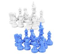 Yctze Juego de Piezas de Ajedrez de Plástico Medieval de 32 Piezas, del Rey 49 Mm sin Tablero de Ajedrez para Competición Juego de de de Plástico Medieval, de, de Estándar, del Rey 49 Mm,