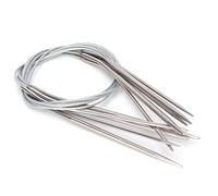 Yctze Juego de Punto Circular de Acero Inoxidable Redondo, Varios Tamaños, Tejido de Ganchillo, Paquete de 11 Tamaños de 1,5 a 5 Mm - Artes, Manualidades y Costura/Tejido y Crochet/ (43cm)