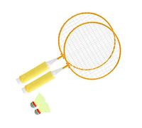 Yctze Juego de Raquetas de Bádminton para Niños - Juego Completo con 2 Raquetas Livianas y 2 Pelotas - Diseño Suave de Malla Grande con Antideslizante Cómodo - Equipo de Bádminton para Niños (Yellow)