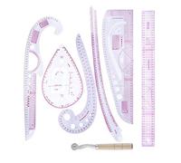 Yctze Juego de Reglas Curvas Francesas para Hacer Patrones, 7 Piezas, Juego de Reglas de Medición de Ropa, Curva de Costura, Confección de Telas, Artesanía, Diseñador, Fabricante de Patrones,