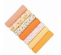 Yctze Juego de Telas para Manualidades de Costura 100% Batiks de 7 Piezas con Elegantes Diseños florales: ¡proyecta Carteras, Fundas, Manteles y más! (25 * 25cm)