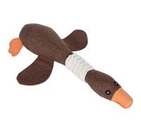 Yctze Juguete Divertido y Duradero de Ganso Chirriante para Perros: Juguete Interactivo para Masticar Perros y Gatos, Mascotas Pequeñas Medianas, ¡promueve la Salud la diversión! (Café)