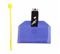 Yctze Kit de Batería Latina de Bloque de Instrumentos de Percusión de Plástico Respetuoso con el Medio Ambiente Azul - Campana de Vaca de Sonido Nítido con Abrazadera Integral para una Fácil