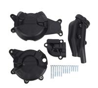 Yctze Kit de Cubierta de Protección del Motor de Motocicleta Cubierta de Protección del Motor Protectores del con Diseño de Perno de Nailon de Fibra de Vidrio Larga para (Black)