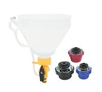 Yctze Kit de Embudo de Refrigerante sin Derrames, Embudo de Repuesto de Refrigerante para Radiador de Latón ABS con 3 Adaptadores, Reemplazo del Kit de Llenado de Enfriamiento del Motor a Prueba de