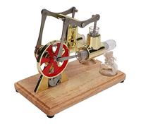 Yctze Kit de Modelo de Motor Stirling Aleación de Zinc y Vidrio Modelo de Motor Stirling de Dos Cilindros 6,7 X 5,1 X 3,7 Pulgadas Pistón Visible Bajo Nivel de Ruido para Proyectos de
