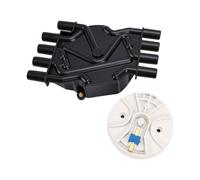 Yctze Kit de Rotor y Tapa del Distribuidor de Encendido de 9 Terminales, Tornillo Hembra Fijo, Compatible con C1500 K1500 Yukon NPR