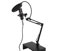 Yctze Kit de Teléfono de Condensador USB Profesional con Montaje de Choque y Brazo para Escritorio de PC, Ideal para Transmitir y Grabar (#1)