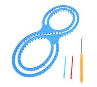 Yctze Knitting Set Lightweight Blue Plastic Knitter for Scarves Hats and