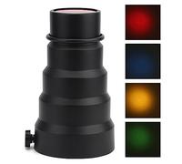 Yctze Lamplet Kit de Snoot Cónico con Rejilla Celular - 5 Filtros de Color Luces de Fotografía por Debajo de 250 W, Modificador de Linterna Portátil Efectos de Cabello, Acento y Retroiluminación