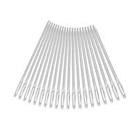 Yctze Large Eye Knitting and Sewing Needles 20pcs Silver Round Design