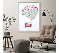 Yctze Libro de Visitas de Huellas Digitales de Novios de Bride y Novio personalizados: Pintura de Lona única para Firmas de Bodas y Mensajes de Invitados (HK156)