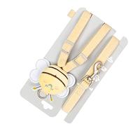 Yctze Lindo Juego de Correa Decorativa para, Arnés y Correa para Mascotas, Suave y Transpirable, para Perros Gatos, Diseño Cómodo Liviano con Hebilla de Bloqueo Elástica (1,0 CM)