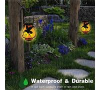 Yctze Luces de Linterna de Llama Solar: Llamas Parpadeantes para Decoración Al Aire Libre, Linternas Colgantes Versátiles con Energía Solar (libélula)