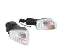 Yctze Luz de señal de giro, 2 luces de señal de giro aptas para accesorios de modificación de motocicleta ZX-6R (negro blanco) para señal de giro de motocicleta, luz de cruce de klr 2014 inte
