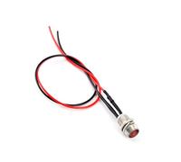 Yctze Luz Indicadora LED 12 V 8 Mm Panel Piloto Tablero Advertencia (rojo) | Carcasa Metálica Cromada, Chips Brillantes, Uso en Coche Furgoneta Camión, Juego de 4 Piezas, Lámpara de Tablero