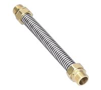 Yctze Manguera Corrugada de Acero Inoxidable con Rosca Macho G3/4, 25 Cm, Acondicionador, Calentador de Agua, Unidades Fan Coil, Conexión de Tubería Duradera, Flexible y Resistente a la Corrosión,