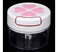 Yctze Manual Tire de Ajo Ginger Ginger Grinder Chopper Chopper - Utensilios de Cocina para Ajo, Cebolla, Carne y nueces: Fácil de Usar, Limpieza y Control de la Porción de Control (PINK)