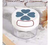 Yctze Manual Tire de Ajo Ginger Ginger Grinder Chopper Chopper - Utensilios de Cocina para Ajo, Cebolla, Carne y nueces: Fácil de Usar, Limpieza y Control de la Porción de Control (BLUE)