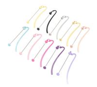 Yctze Marcapáginas con Cuentas de Barra en de Metal, 10 Uds., con Colgante para Hacer Joyas, Ganchos para Libros Decorativos para Regalos DIY
