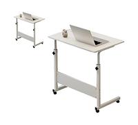 Yctze Mesa de Noche Elevable C S con Metal Ame, 60x40cm e Escritorio para Computadora Portátil para sofá Casero, Color Nogal (Color de Madera)