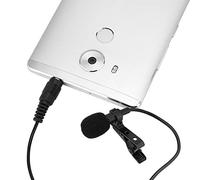 Yctze Micrófono Lavalier con Clamp/Holder y Cable de 3,5 Mm para una Grabación Clara y Hablar con Las Manos