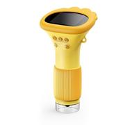 Yctze Microscopio de Mano con Pantalla de 2IN para Estudiantes Que Exploran Muestras en Clase 100-1000x Aumento con Imágenes HD en Tiempo Real 2mp 8 Leds Ajustables 6 Niveles (Orange)