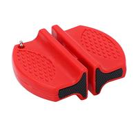 Yctze Mini Afilador de Cuchillos Portátil, Afilador de Doble Cara con Antideslizante, de Cuchillas de Carburo Cruzadas para Cuchillos de Cocina, y Tijeras Al Aire, Ideal para Afilar (rojo)