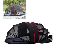 Yctze Mochila Expandible Que Admite Mascotas para Perros Pequeños y Medianos, Gatos, Casa de Doble Uso Transpirable y Cómoda para Viajes Hogar (Black)