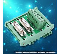 Yctze Módulo DIN Rail DB15, Fuerte Aplicabilidad y Conveniencia | Tablero de bloque de terminales fácil de conectar, tamaño compacto, peso de 144 g, componente eléctrico
