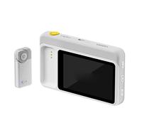Yctze Monitor de Cámara Trasera de 3,1 Pulgadas para Teléfonos Inteligentes, Control Remoto Inalámbrico Bluetooth con Accesorio Magnético, Vídeo 4K HD para iOS OS Vlogging (White)
