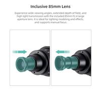 Yctze Monte óptico Snoot con 16 Tarjetas Gráficas 8 Color Studio Fotografía Kit de Iluminación de 85 Mm F2.4 Lente para Productos de Retrato Efectos de Boda